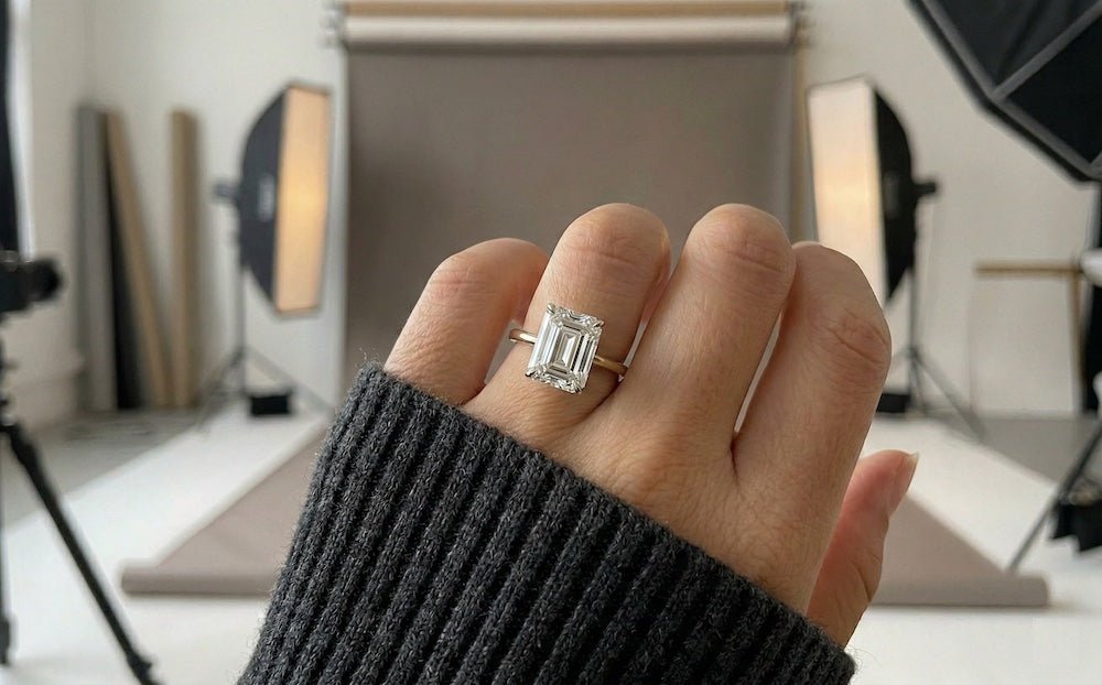 Emerald Cut Verlobungsringe mit Diamant - BREEDIA