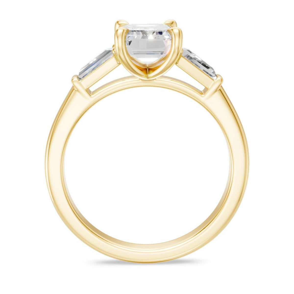 3Diamonds tappered emerald 1,40 ct. - BREEDIA