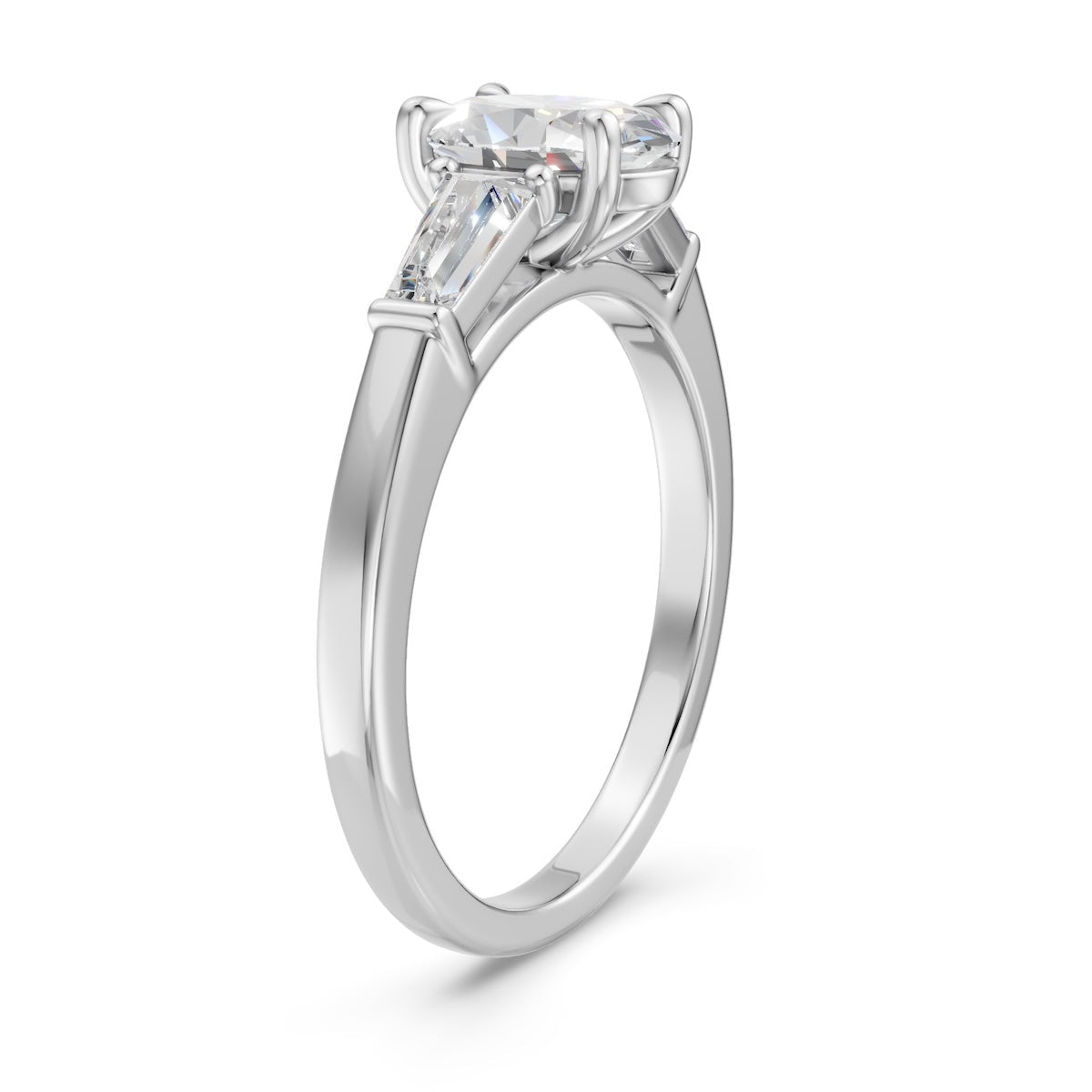 3Diamonds tappered oval 1,40 ct. - BREEDIA