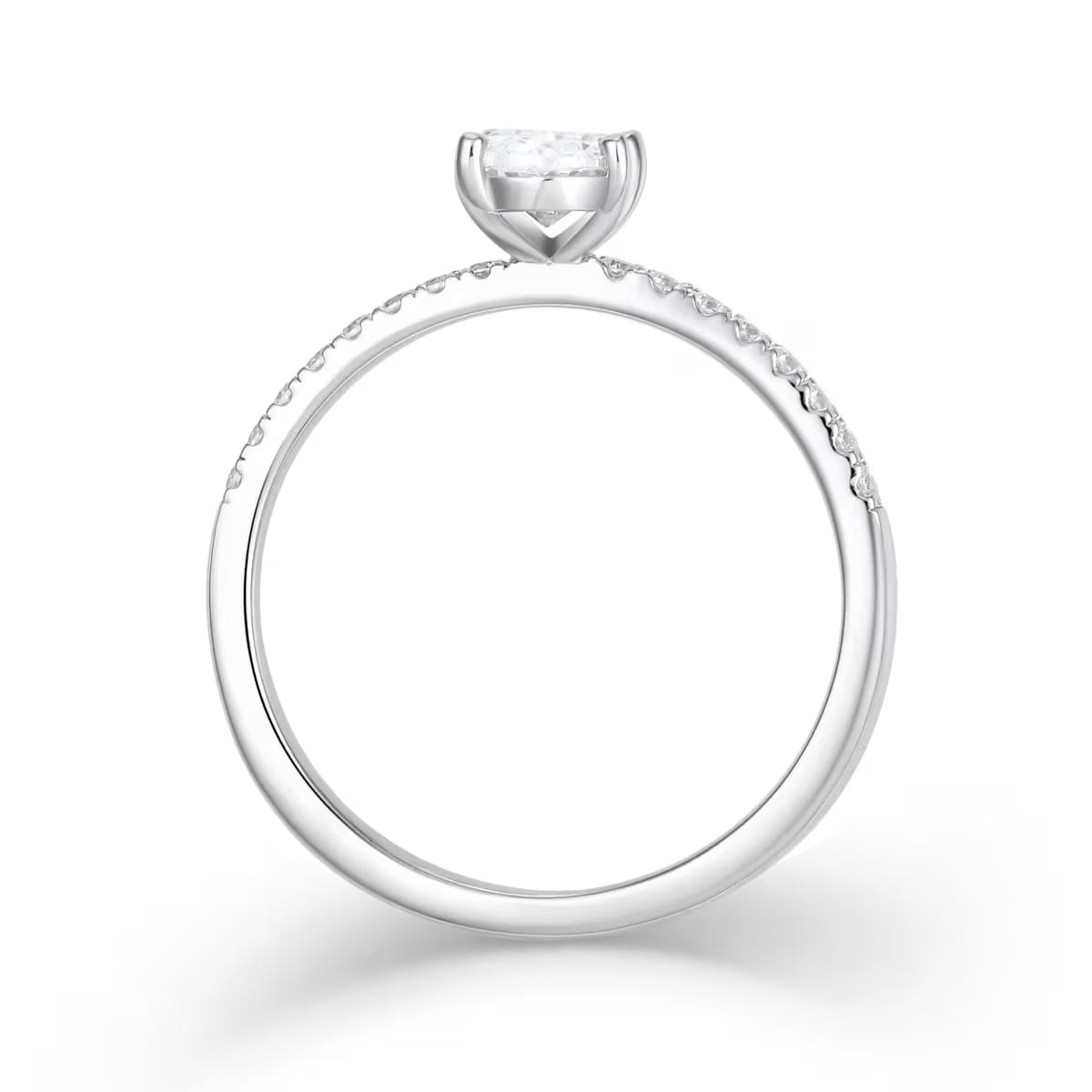 Oval Pavé 1,16 ct. mit Labordiamant