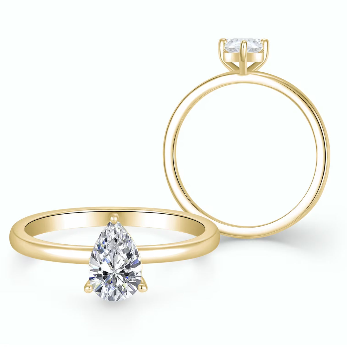 Klassik Pear 1,00 ct. mit Labordiamant