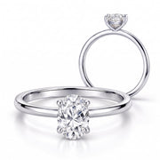 Klassik Oval 1,00 ct. mit Labordiamant