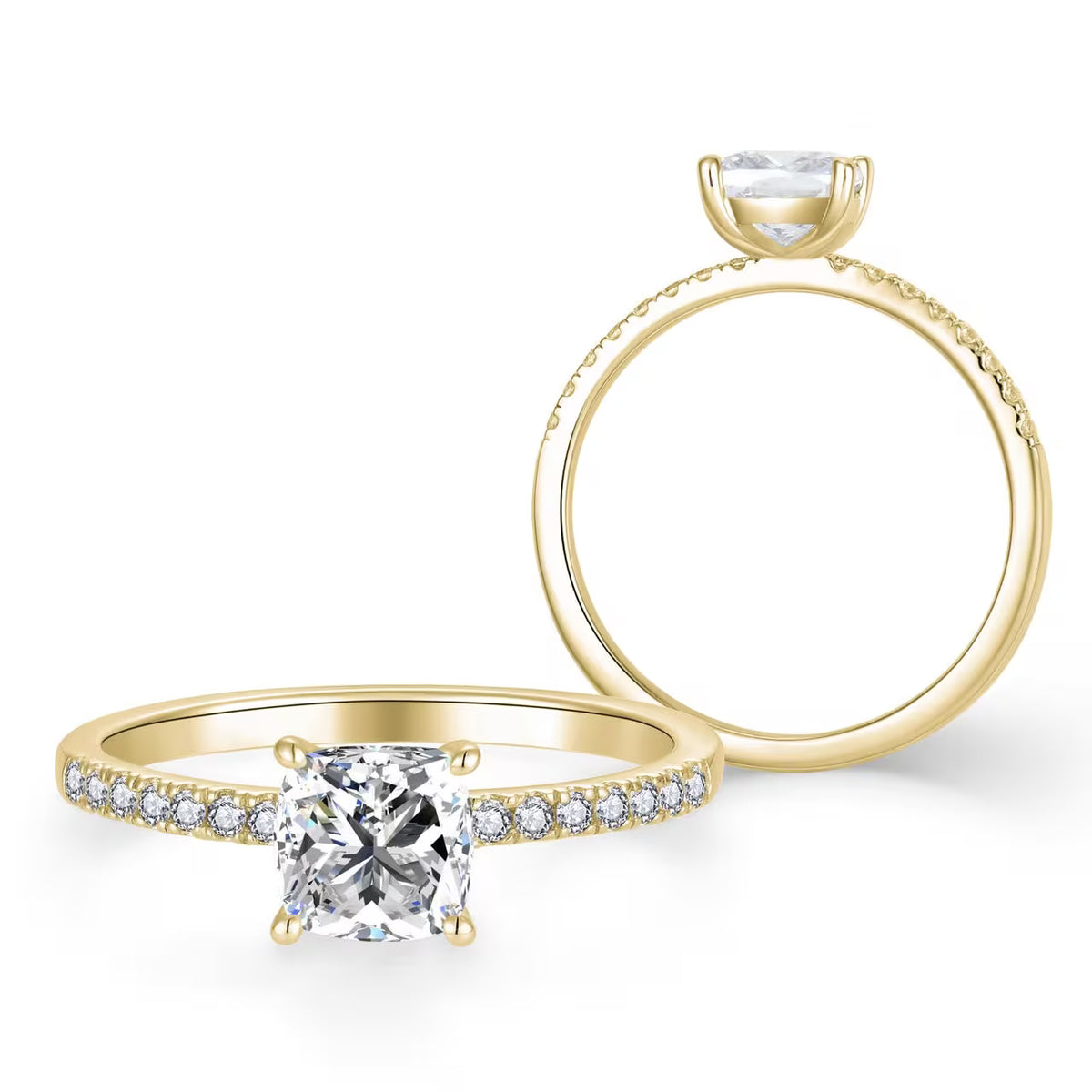 Cushion Pave 1,16 ct. mit Labordiamant