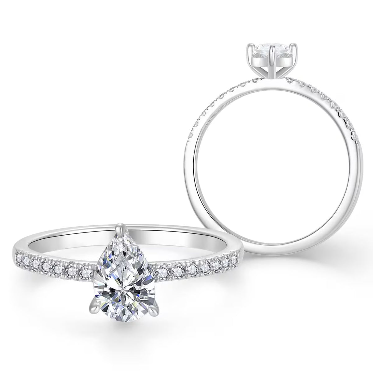 Pear Pave 1,16 ct. mit Labordiamant