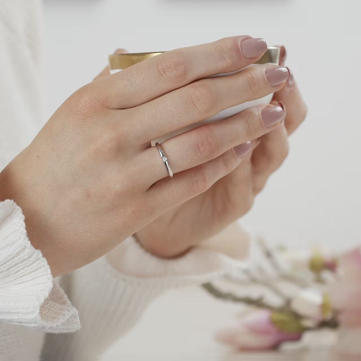 Bague de Tension 0,04 ct.