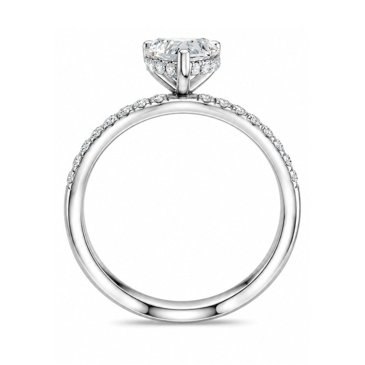 Hidden Halo Heart 1,20 ct. - BREEDIA